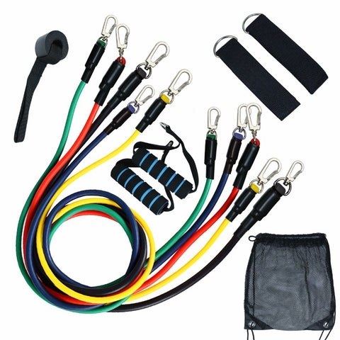 11Pcs Yoga Fitness Resistance Bands